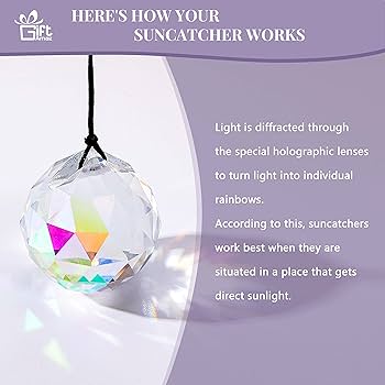 Amazon.com : GiftAmaz Crystal Suncatcher Wind Chimes with 4